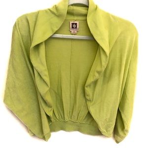 ANNE KLEIN lion logo cropped cardigan